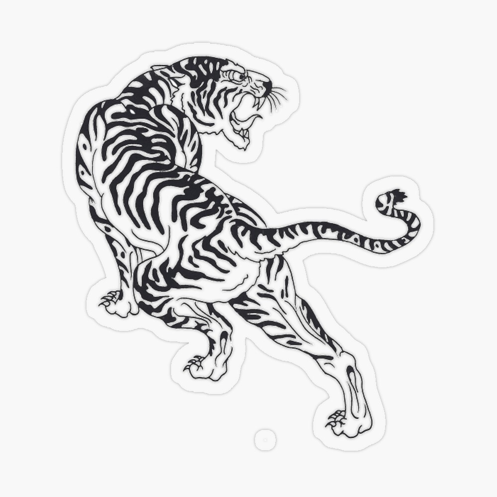 Buy Tiger Tattoo Stencil Ready With Original Model Online in India - Etsy