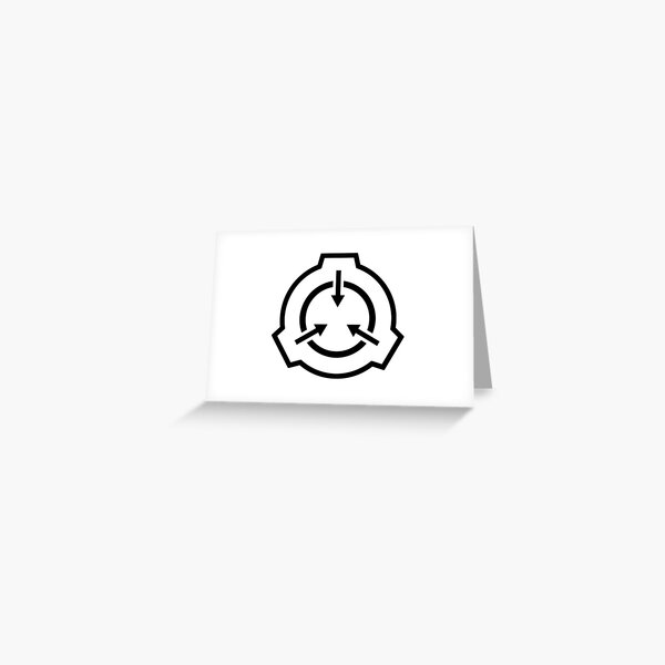 SCP Foundation White Logo Greeting Card by Harbud Neala