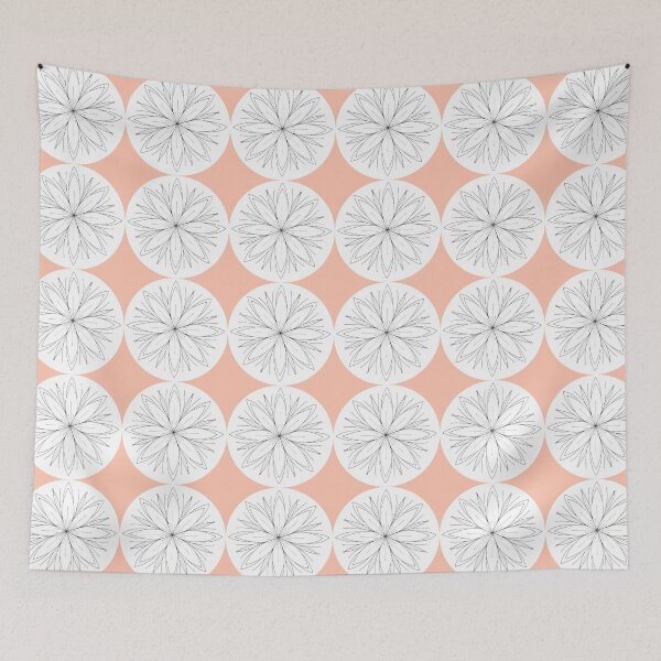 Item preview, Geometric Flower - Coral designed and sold by J-MT.