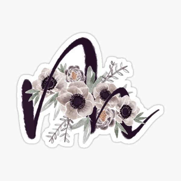 Bouquet M initial Sticker