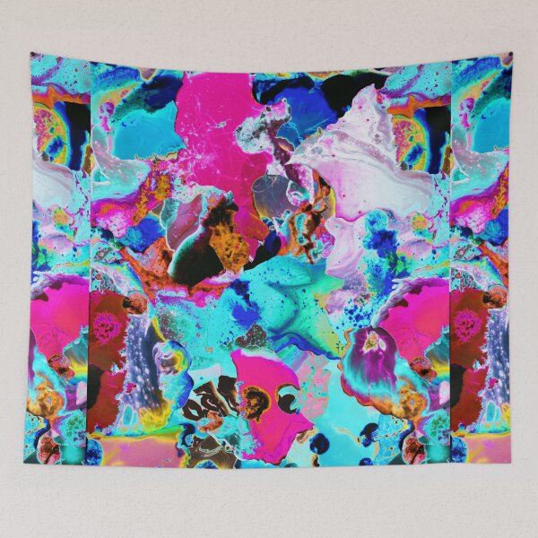 Item preview, Bright and vibrant neon colors abstract art work, patchwork of colours designed and sold by artxphi.