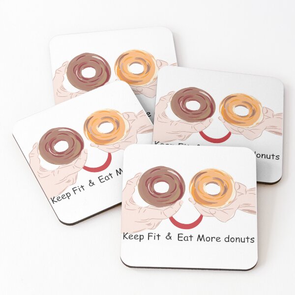 Item preview, Keep Fit and Eat More Donuts designed and sold by LizzyizzyDesign.
