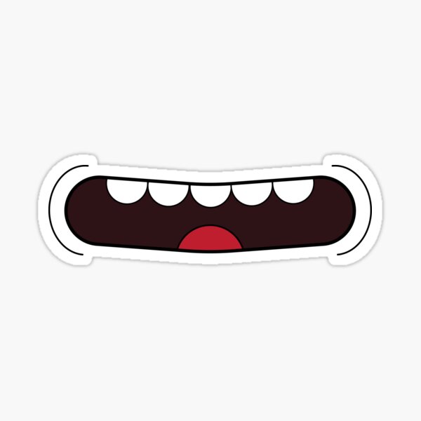 Alien - Sci-Fi Cartoon Face Mask (Roiland Style) Sticker
