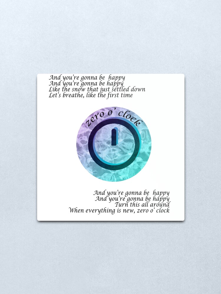 "BTS "Zero O' Clock" Song Lyrics" Metal Print by