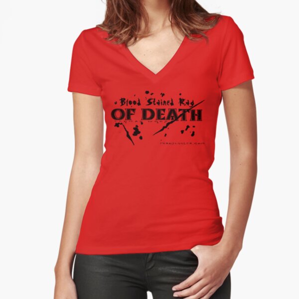 Vintage Blood Stained Rag of Death Fitted V-Neck T-Shirt
