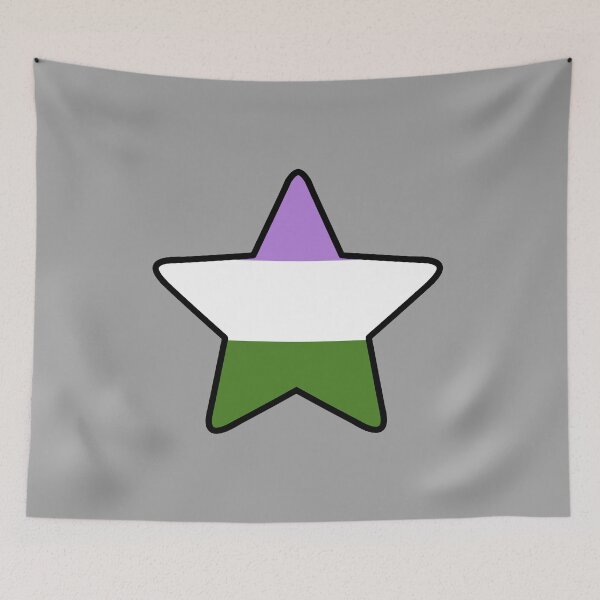 Item preview, Genderqueer Pride Star (updated) designed and sold by SimplyPride.
