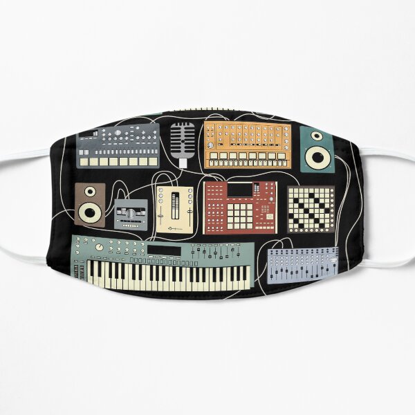 Electronic musician Synthesizer and Drum Machine Dj Flat Mask