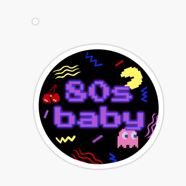 80s Baby Retro Design Sticker