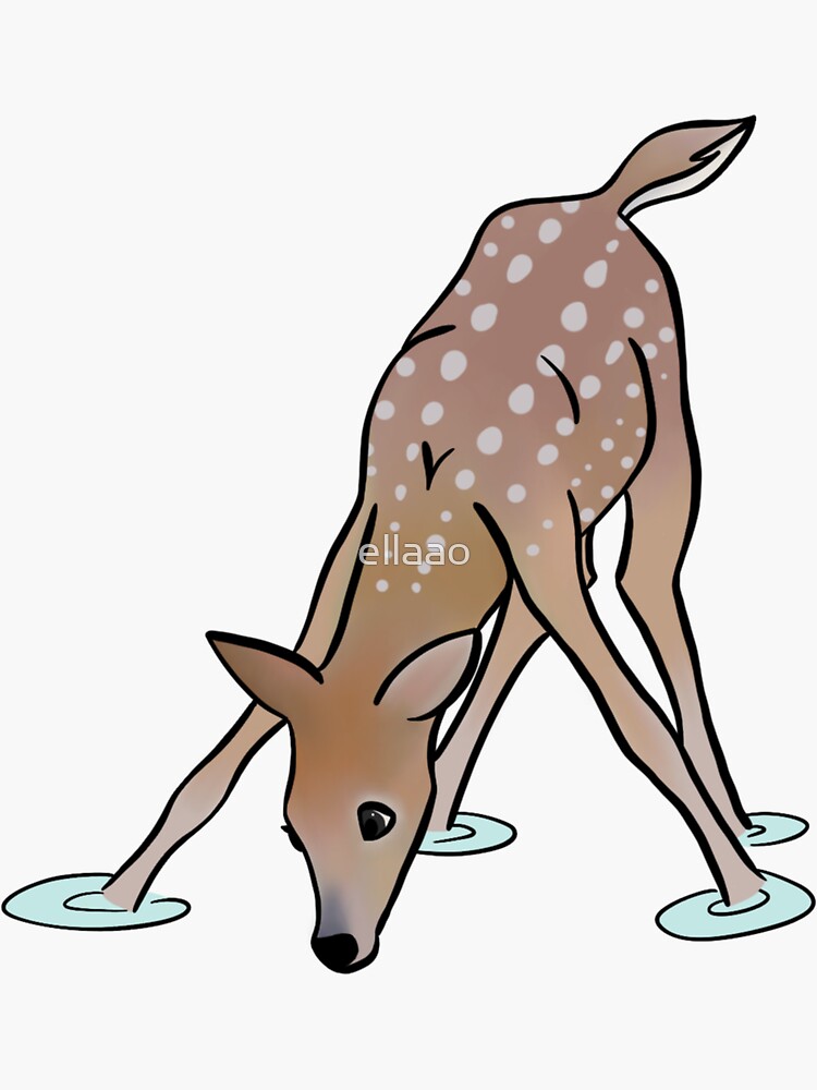 fawn Sticker for Sale by lux-lisbon