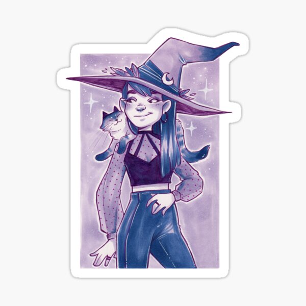 Item preview, Fashionable Witch and Kitty designed and sold by kattvalk.