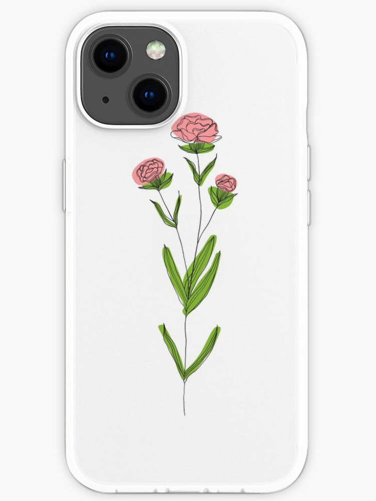 January Flower Carnation Color Iphone Case For Sale By Ekwdesigns Redbubble