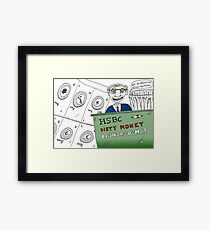 HSBC Money Laundering cartoon Framed Print