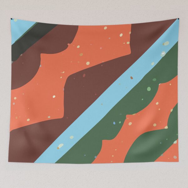 Item preview, Tribal Style Diagonal Lines and Waves Textured Graphic Art GC-117-03 designed and sold by GraphicCharms.