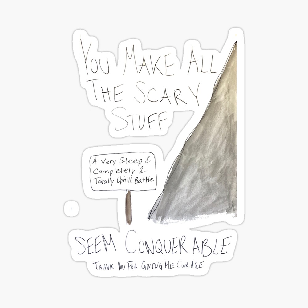 Thank You For Giving Me Courage" Greeting Card For Sale By Samlarochelle |  Redbubble