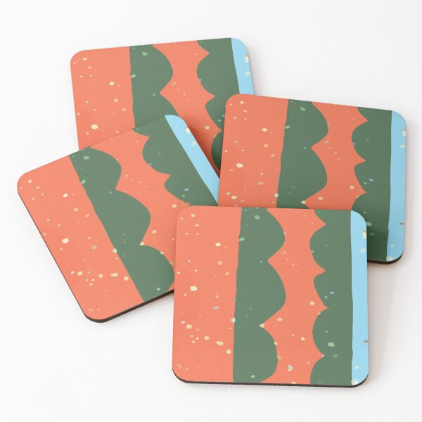 Item preview, Organic Shape Vertical Line Shapes and Bold Waves Graphic Art GC-117-04 designed and sold by GraphicCharms.