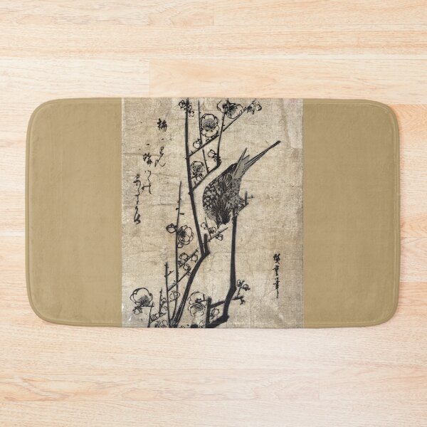 Item preview, Bush Warbler On A Plum Branch - Hiroshige Ando - c1835 - woodcut designed and sold by CrankyOldDude.