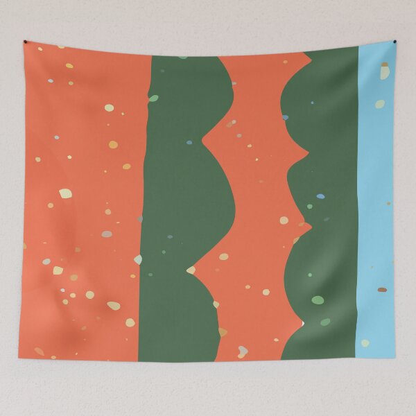 Item preview, Organic Shape Vertical Line Shapes and Bold Waves Graphic Art GC-117-04 designed and sold by GraphicCharms.