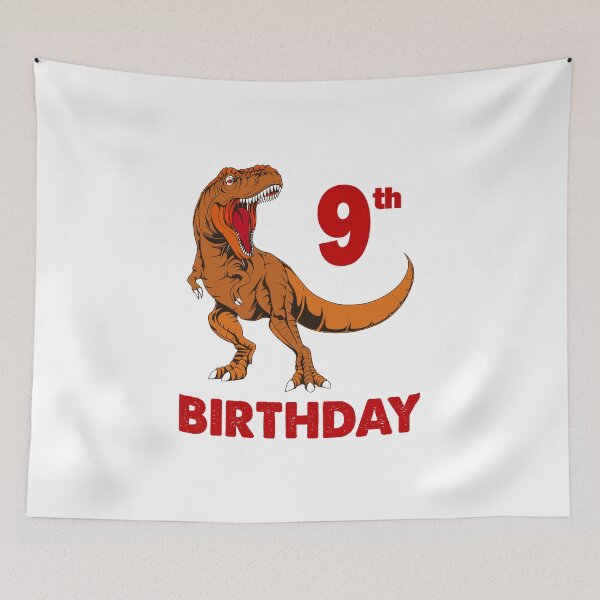 Item preview, 9th birthday with dinosaur designed and sold by AllShirts21.