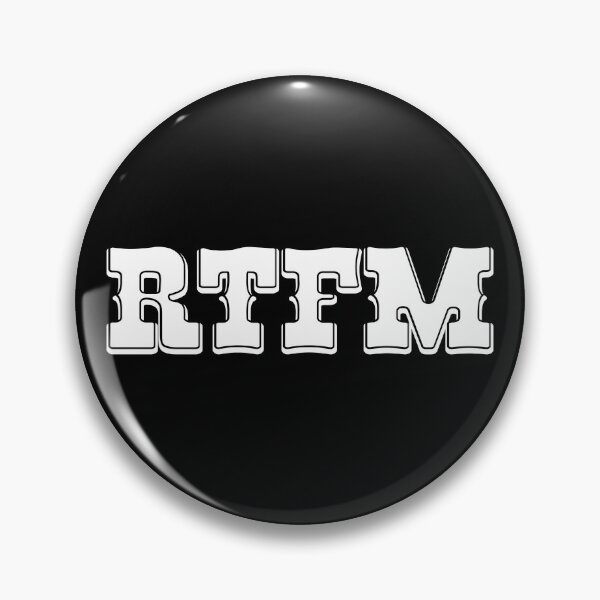 Item preview, RTFM - Western Style White Font Design for Computer Geeks designed and sold by ramiro.