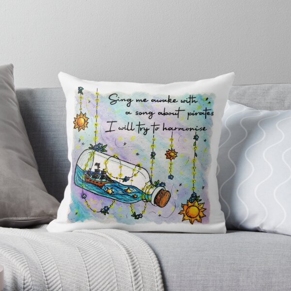Not Yet | Suns & Pirate Ships | Inspired by The Amazing Devil Throw Pillow