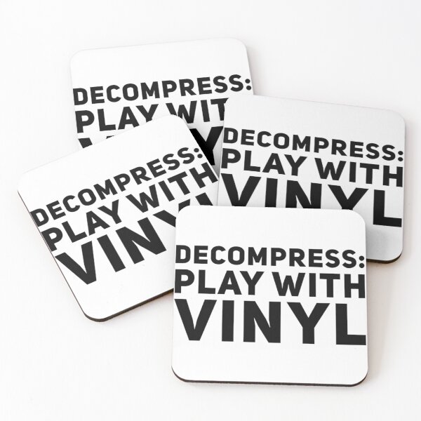 Item preview, Decompress Play With Vinyl Black Text designed and sold by TWMBDesigns.
