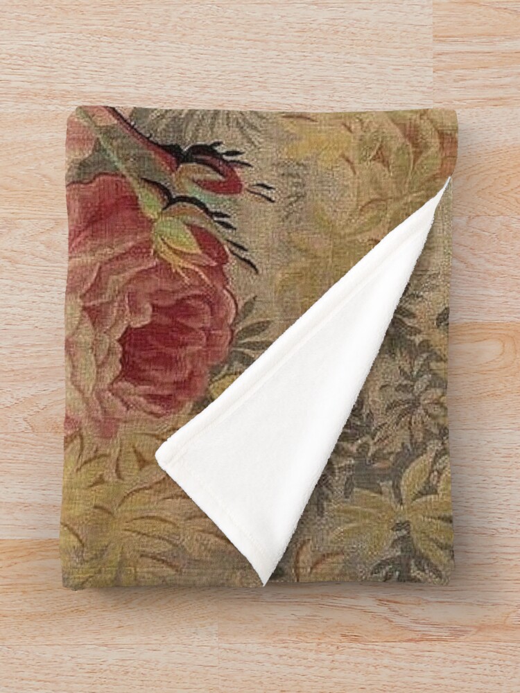 "Antique Rose Floral " Throw Blanket for Sale by ilovesbd Redbubble