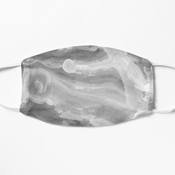 Black Abstract Watercolor Flat Mask