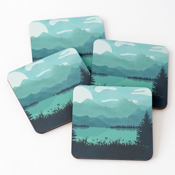 Item preview, Lake in the Mountains Landscape  designed and sold by anabear-art.