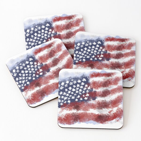 Item preview, US Flag In Distressed Watercolor designed and sold by Shay Childress.