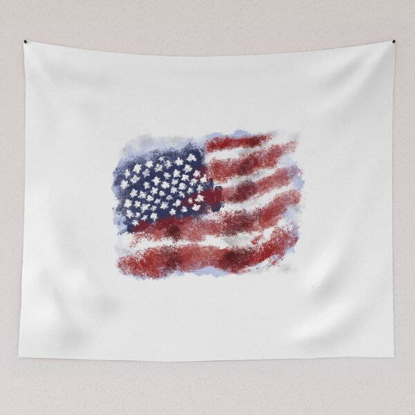 Item preview, US Flag In Distressed Watercolor designed and sold by Shay Childress.