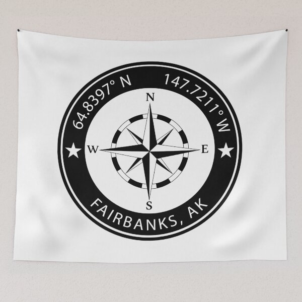 Item preview, Fairbanks, Alaska Geographical Coordinates designed and sold by TeeOhGraphics.