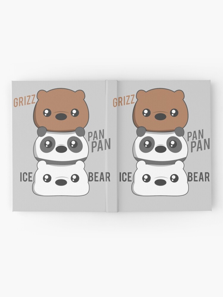 Cuaderno de tapa dura «Osos Escandalosos Chibi | Cute Pardo, Panda y Polar  | Cartoon Network Licensed FanArt» de RageAnime | Redbubble