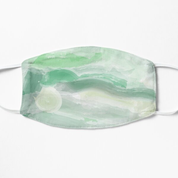 Green Abstract Watercolor Flat Mask