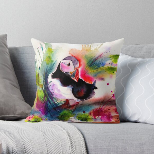 Puffin Throw Pillow