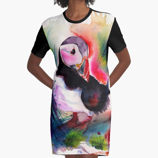 Puffin Graphic T-Shirt Dress