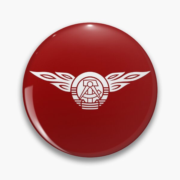 Item preview, DDR Flames Crest (white) designed and sold by VEB Ostladen.