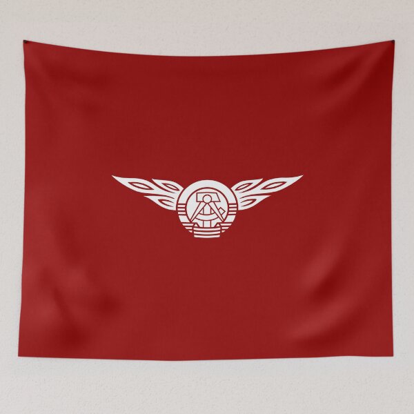 Item preview, DDR Flames Crest (white) designed and sold by VEB Ostladen.