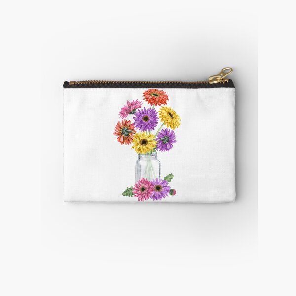 Item preview,  Watercolor Multicolor Gerbera Daisy Mason Jar designed and sold by ColorFlowArt.