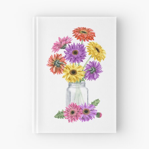 Item preview,  Watercolor Multicolor Gerbera Daisy Mason Jar designed and sold by ColorFlowArt.