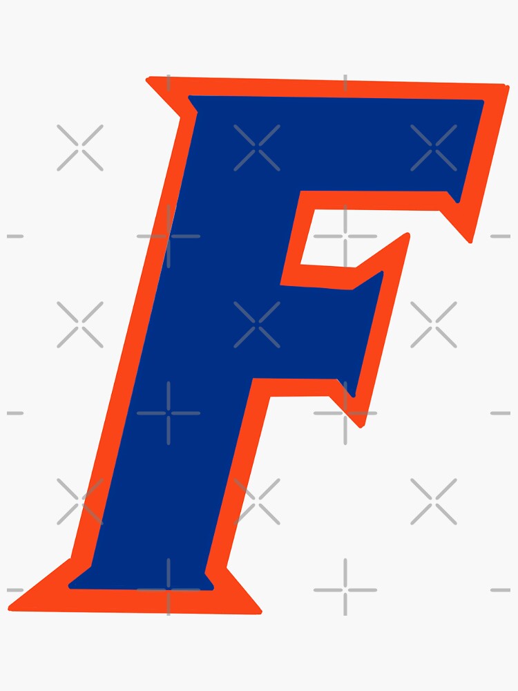  Florida Gators ORANGE BLOCK F Logo 4 Vinyl Decal Car