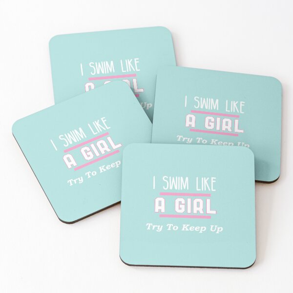 Item preview, I Swim Like A Girl, Try To Keep Up: Funny Swimming Quotes Gift Idea. designed and sold by cutitoutsir.