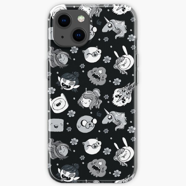 Adventure Time Friends Black and White Greyscale iPhone Soft Case