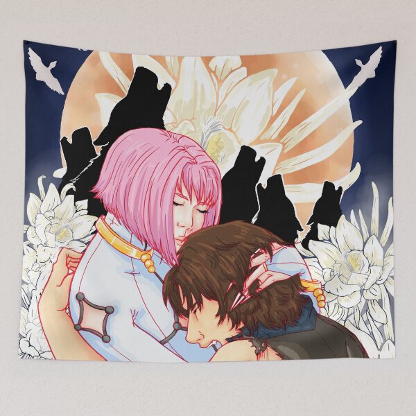 Item preview, The Flower Maiden and The White Wolf designed and sold by alienbrainwave.