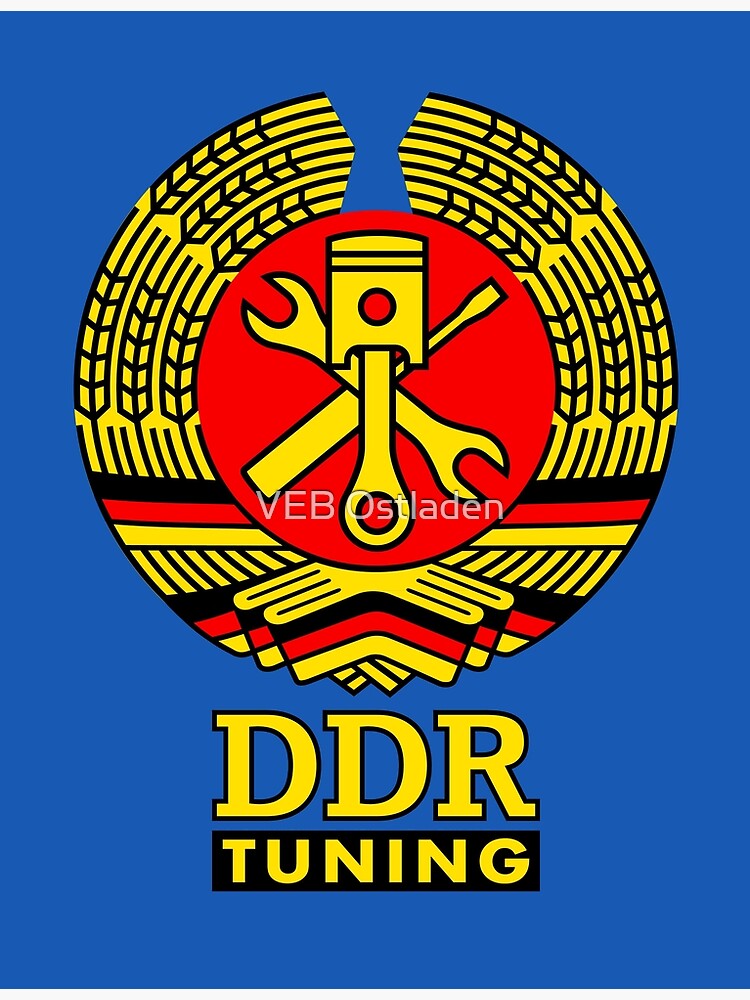 DDR workshop tuning coat of arms (colored) Poster by VEB Ostladen