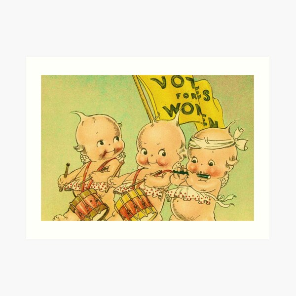 Kewpie Votes For Women Suffrage Art Art Print