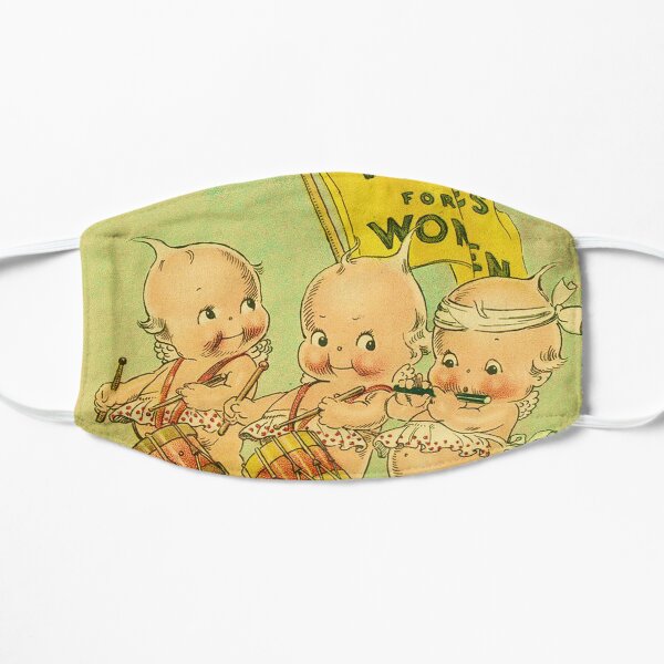 Kewpie Votes For Women Suffrage Art Flat Mask