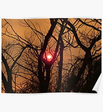 Sunset through smoke Poster