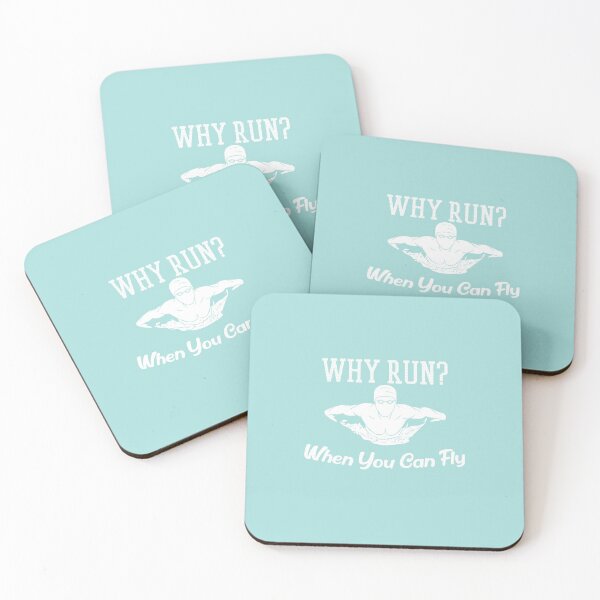 Item preview, Why Run, When You Can Fly:Funny Swimming Quotes Gift Idea. designed and sold by cutitoutsir.