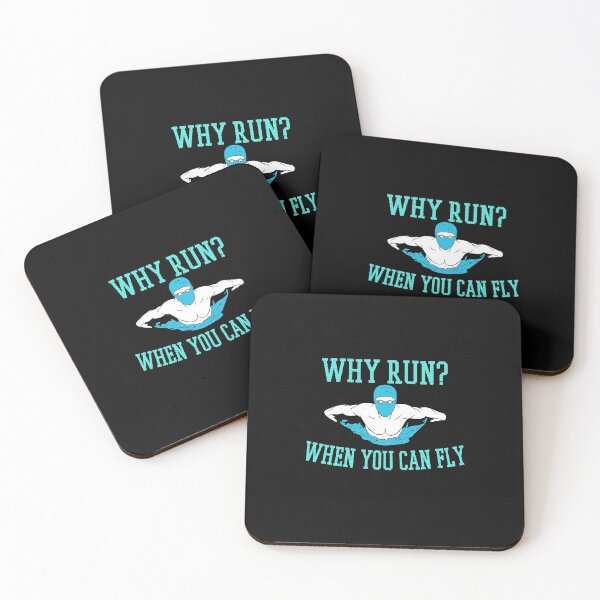Item preview, Why Run, When You Can Fly:Funny Swimming Quotes Gift Idea. designed and sold by cutitoutsir.