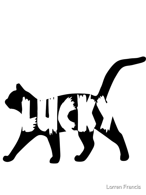"lucky black cat" Stickers by Lorren Francis Redbubble